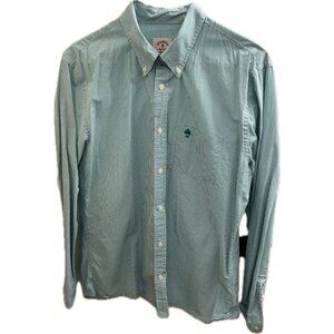 Brooks Brothers Red Fleece Mint Green Micro Gingham Button Down Shirt Men Xl